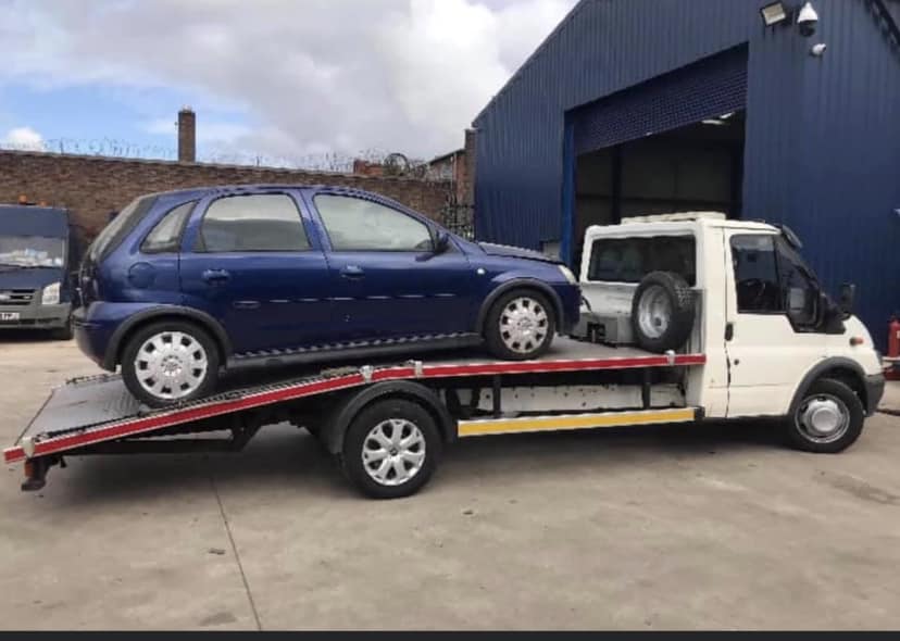 Vauxhall Corsa collected from scrap yard in Wirral
